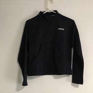 Black and white Adidas quarter zip